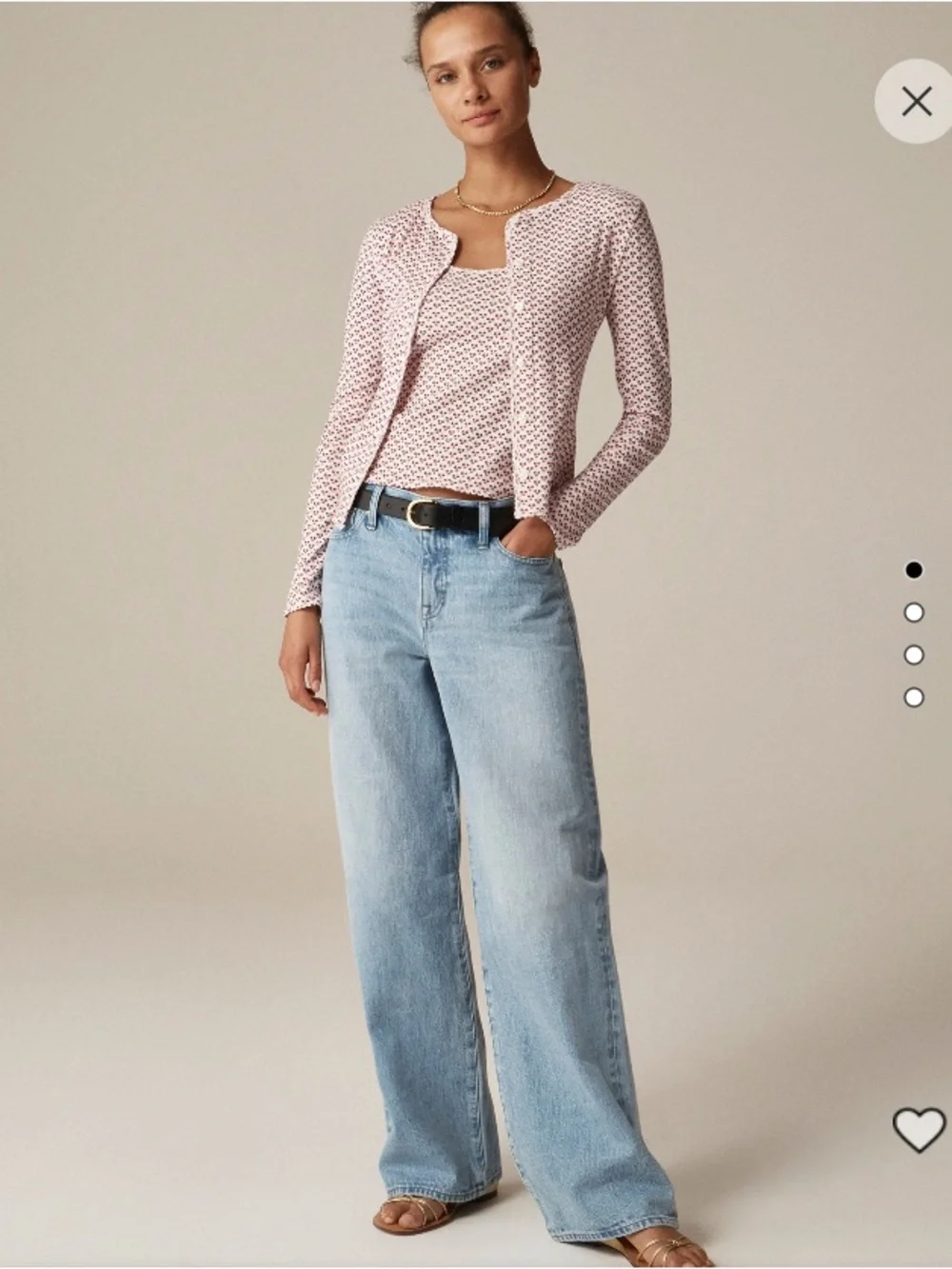 J. Crew Low Rise Wide Leg Jeans in light wash denim